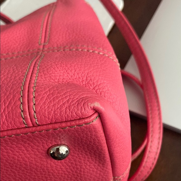 Genuine Leather Bubblegum Pink Tignanello Bag - Picture 3 of 4